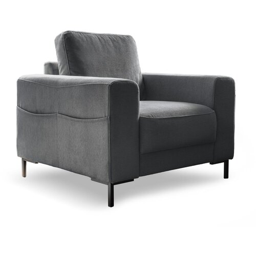 Miuform Tamno siva fotelja od samta Lofty Lilly &amp;ndash; Slike