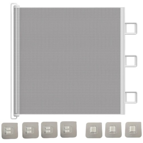 INF Samodejna zvlečna mrežasta pregrada, teleskopska, za mačke White M, (5000240228) Slike