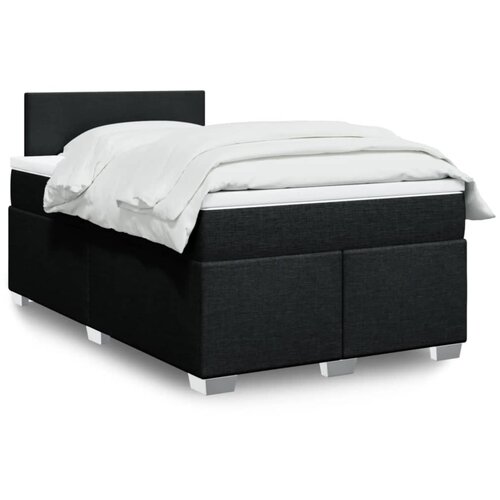 vidaXL Box spring postelja z vzmetnico črna 120x190 cm blago Cene