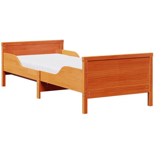  s produžetnim madracem s uzglavljem Smeđa 80 x 200 cm Slike