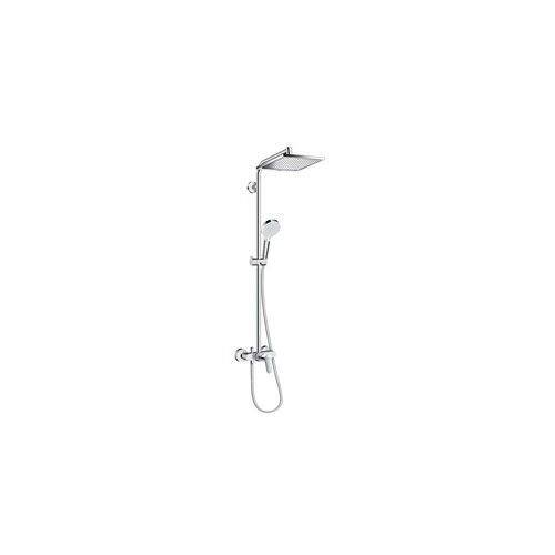 Hansgrohe Crometta E 240 Chrome tuš set: ručni tuš, usponska šipka za tuš, Isiflex crevo za tuš, držač ručnog tuša i baterija 27284000 Cene