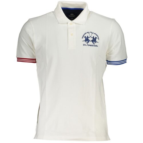 La Martina MEN'S WHITE SHORT SLEEVE POLO SHIRT Cene