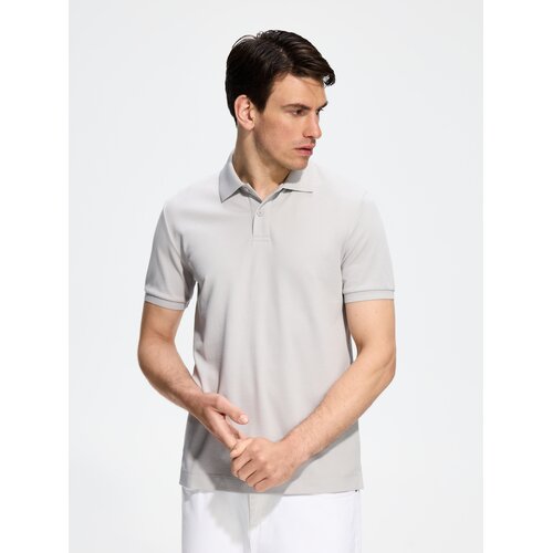 Reserved Regular fit polo-majica - svijetlo siva Slike