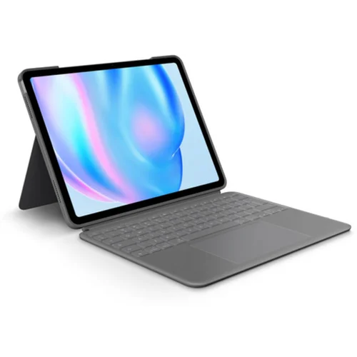 Logitech ovitek s tipkovnico combo touch za ipad air 11 m2, siva