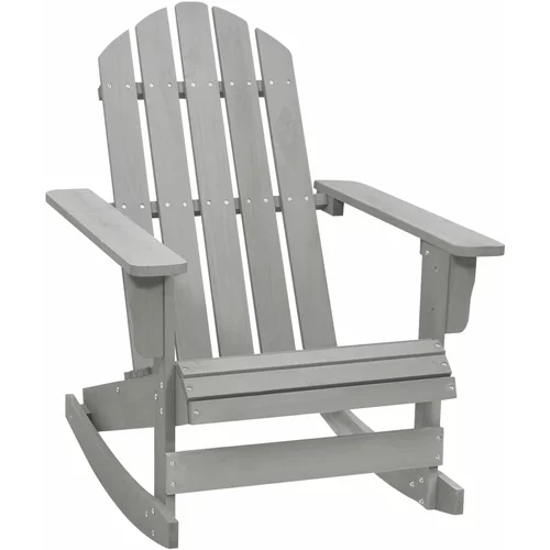 vidaXL Vrtna stolica za ljuljanje drvena siva