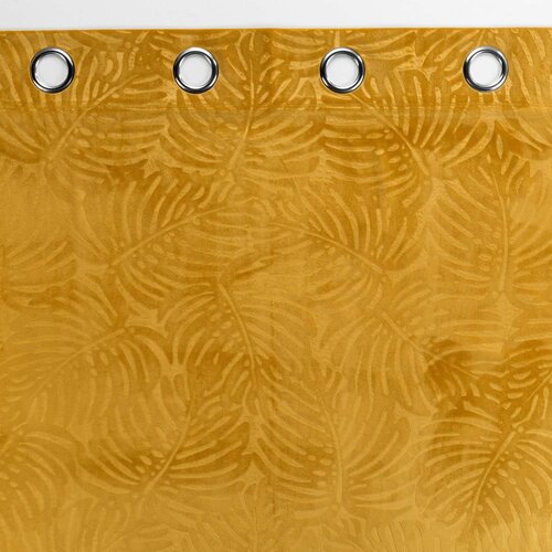 Douceur d int&amp;eacute;rieur Rumena žametna zavesa 140x240 cm Analia &amp;ndash; Slike