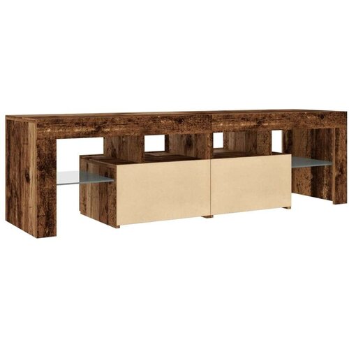  ormarić LED boja drva 140 x 36 5 x 40 cm konstruirano drvo Slike