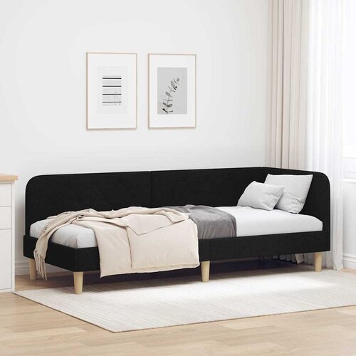  Kutni okvir kreveta Crna 80 x 200 cm tkanina Cijene