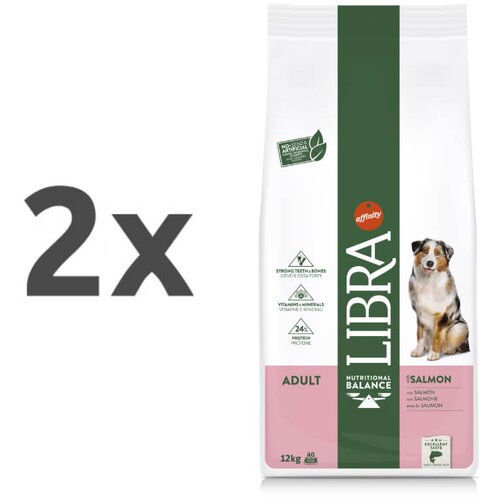Libra dog adult - losos 2 x 12 kg Cene