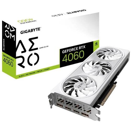 Gigabyte Grafična kartica GeForce RTX 4060 AERO OC 8G, 8GB GDDR6, PCI-E 4.0 Slike