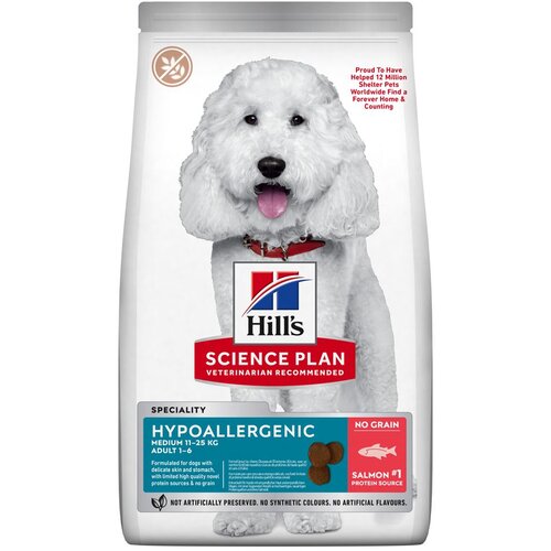 Hill’s Science Plan Adult Hypoallergenic Medium z lososom - 14 kg Cene