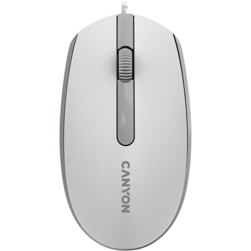 Canyon Wired optical mouse with 3 buttons, DPI 1000, with 1.5M USB cable,White grey, 65*115*40mm, 0.1kg Cijene