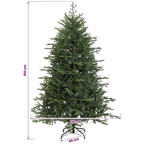  Umjetno božićno drvce s kuglicom 150 cm 150 LED lampica - 150 cm s LED-ima i srebrnim lopticama Slike