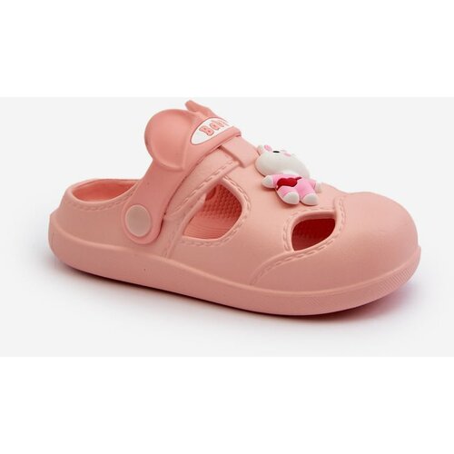 Kesi Children's foam slippers with pink opleia decoration Cene