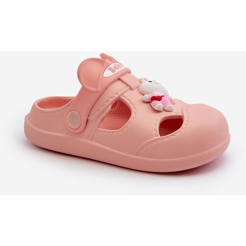 Kesi Children&amp;#039;s foam slippers with pink opleia decoration Slike