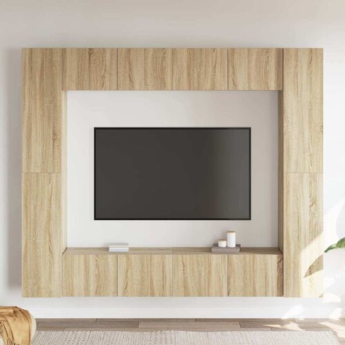  8-dijelni set TV ormarića boja hrasta sonome konstruirano drvo Slike