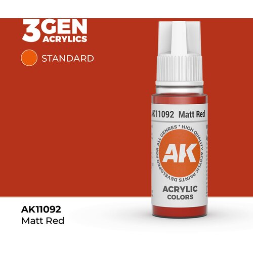 AK Interactive Matt Red 17ml - 3rd Gen Akrilna Boja AK11092 Cene