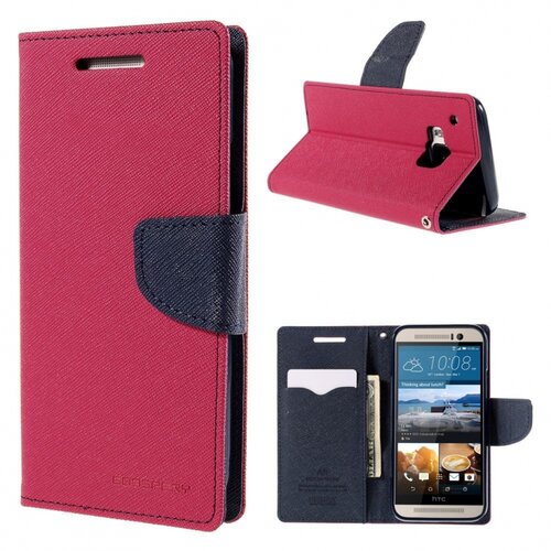  Preklopni ovitek / etui / zaščita Mercury Fancy Diary Case za HTC One M8 - roza & modri Cene