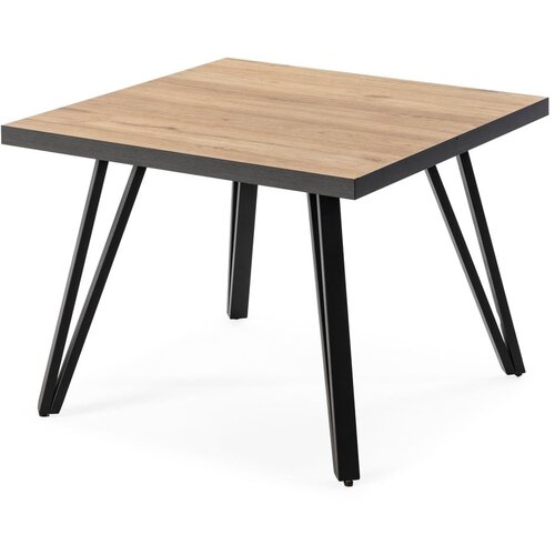 Marckeric Crni/u prirodnoj boji stolić za kavu s pločom stola u dekoru hrasta 60x60 cm Sindi &amp;ndash; Slike