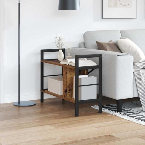 VidaXL Polica Staro drvo 75 x 30 x 58,5 cm Konstruirano drvo Slike