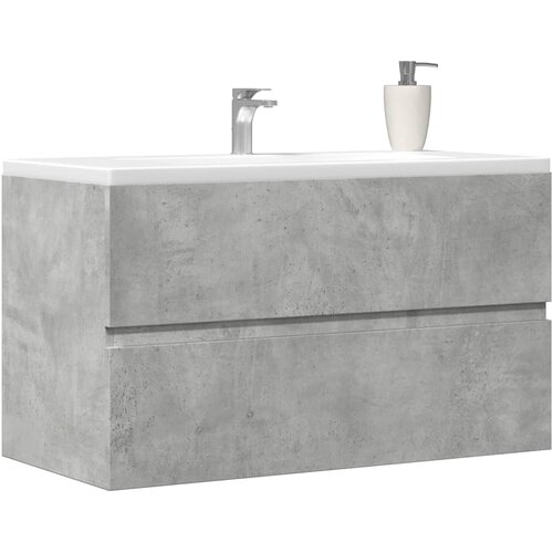 Ormarić za umivaonik boja betona 90x38,5x45cm konstruirano drvo Cene
