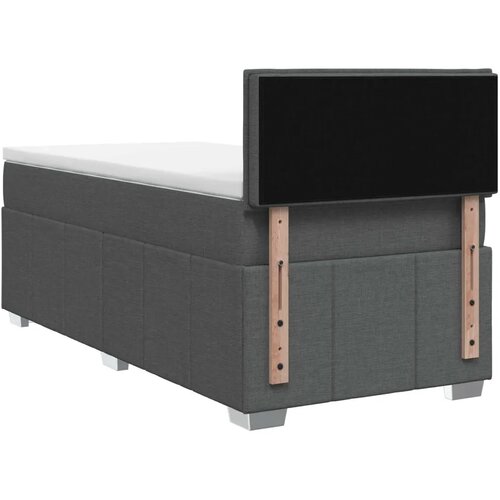  Boxspring krevet s madracem Tamnosiva 90 x 190 cm Tkanina - Tamnosiva jedna veličina Dizajn linija Slike