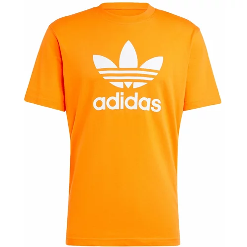 Adidas Majica 'Adicolor Trefoil' oranžna / bela