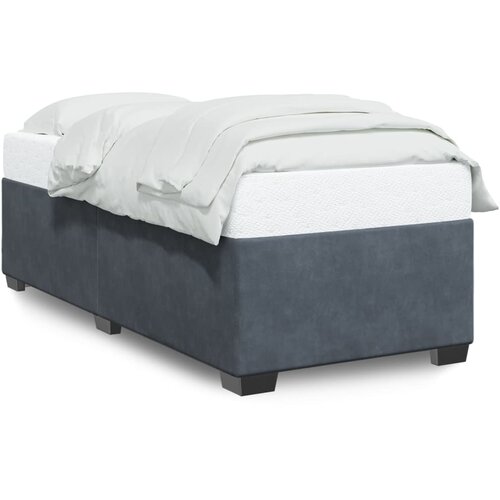 vidaXL Posteljni okvir temno siv 90x190 cm žamet Cene