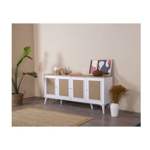 Hanah home Hanah nosač za kućnu konzolu, 80x180x41 cm, bijeli hrast Cene