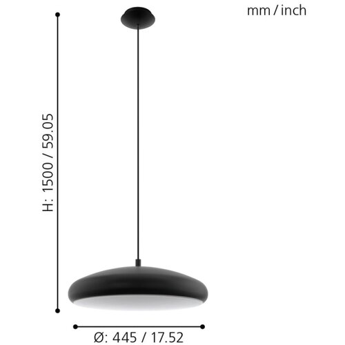 Eglo 33328 - led rgbw prigu&amp;scaron;iva luster na sajli riodeva-c LED/27W/230V crna Slike