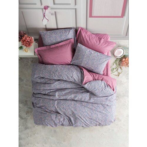 PENNY dusty rose purple ranforce single xxl posteljina Cene