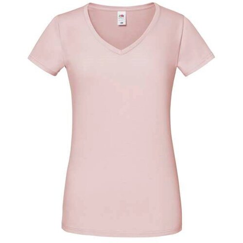 Fruit Of The Loom Pudrowa koszulka damska Iconic Vneck Cijene