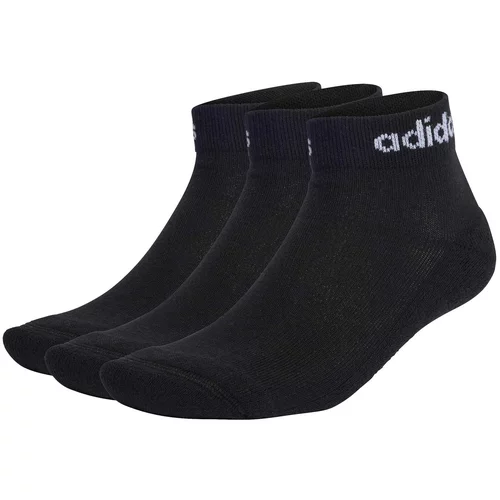 Adidas Unisex nizke nogavice Linear Ankle Socks Cushioned Socks 3 Pairs IC1303 black/white