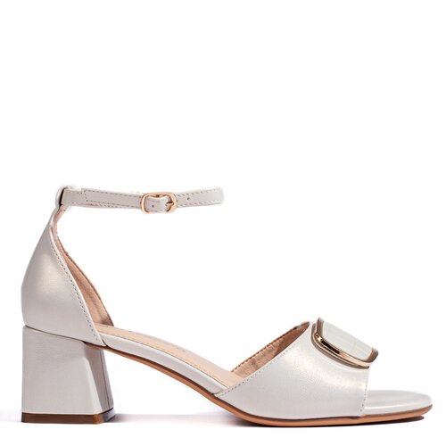 Sergio Leone Light gray high-heeled sandals by Cene