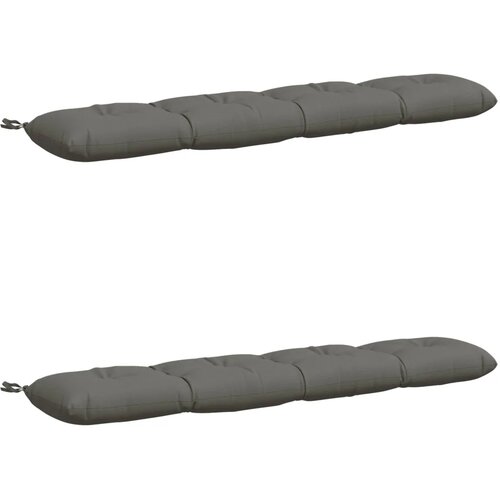  Jastučići za klupe VIANEN 2 kom. 100% poliester Siva - Siva 160 x 30 x 12 cm Slike