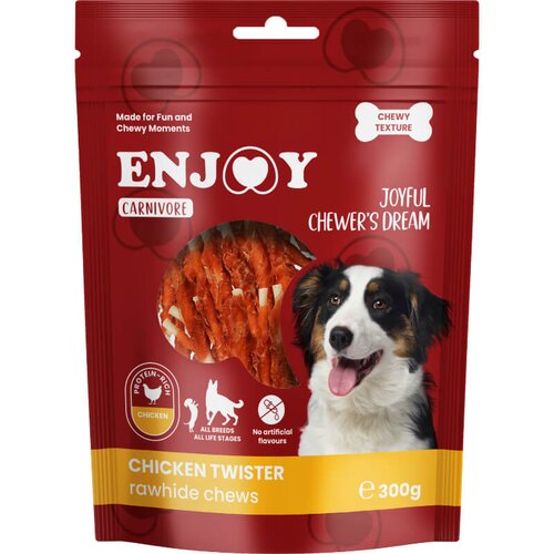 Enjoy carnivore chicken twister žvečljive palčke, piščanec - 300 g Cene