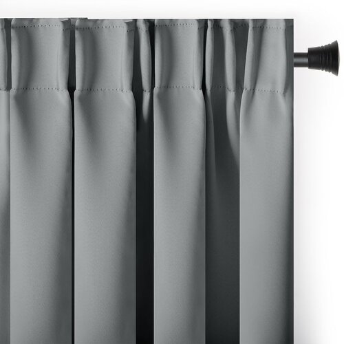 Restilo zasłona BLACKOUT kolor szary szarfa upinająca styl klasyczny taśma materiał blackout 140x230 Cijene