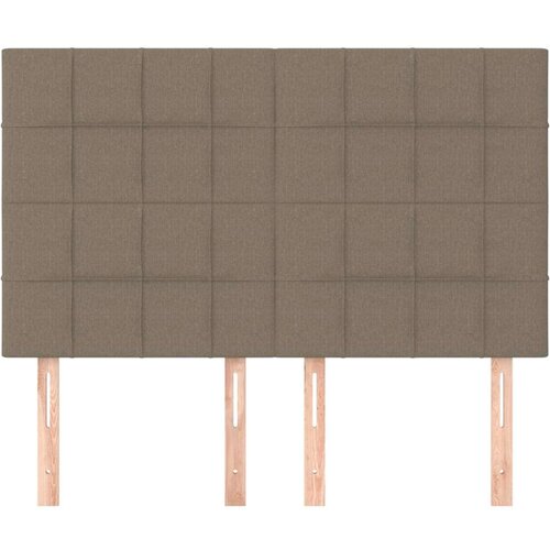  Uzglavlja 4 kom smeđesivi 72 x 5 x 78/88 cm od tkanine Slike