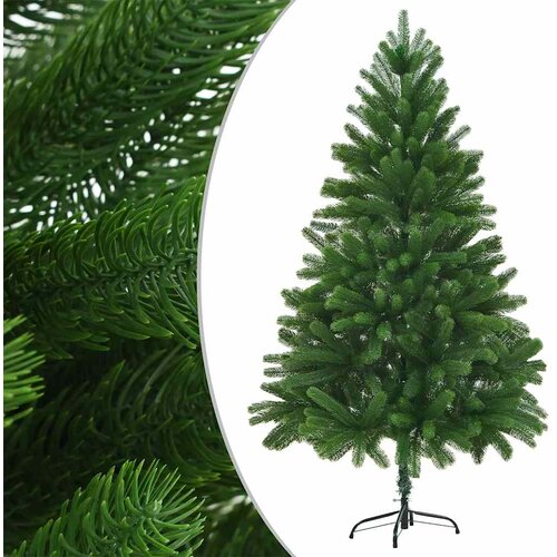  Umjetno osvijetljeno božićno drvce s kuglicama 180 cm zeleno Slike