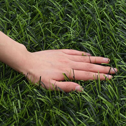  Umjetna ograda Svijetlo zelena 1 x 3 m PVC i čelik Slike