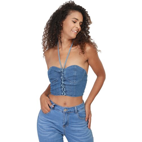 La Modeuse Topi &amp;amp; Bluze 67967_P158288 Modra Slike