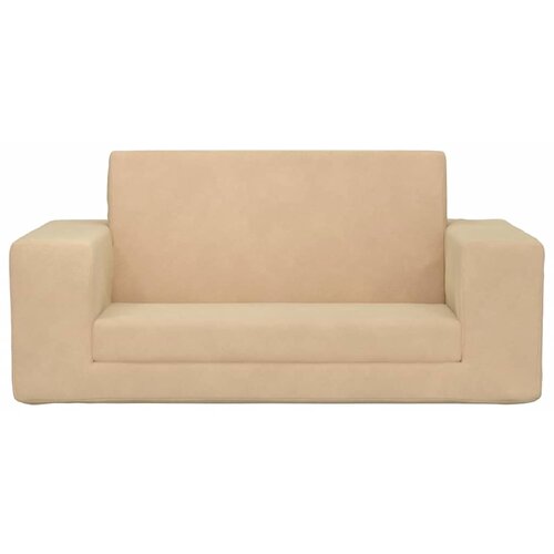  Dječji dvosjed na razvlačenje krem mekani pli&amp;scaron;ani Krema Sofa bed Slike