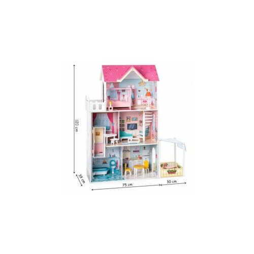 Roze kuća za lutke sa liftom malibu 91333 Cene