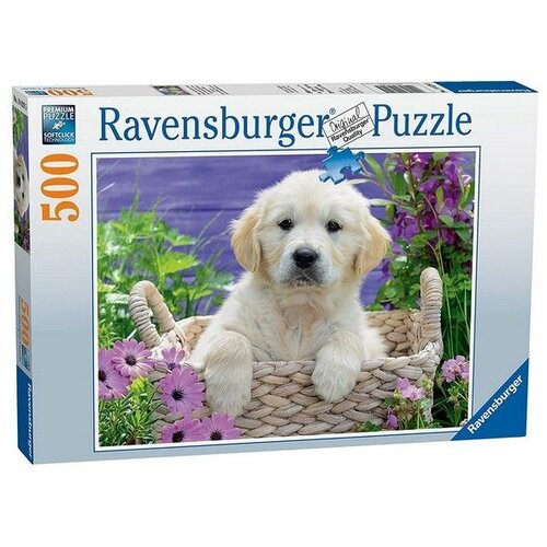 Ravensburger puzzle - kuce u korpi - 500 delova Slike