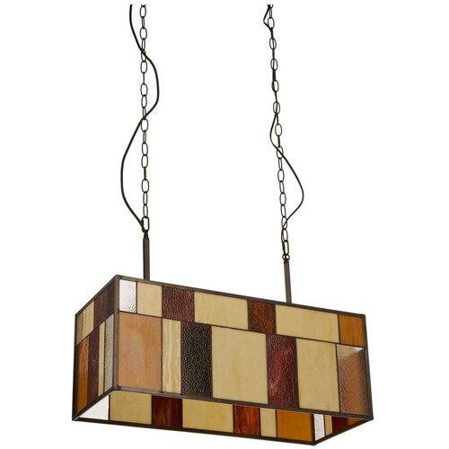 Premier Housewares Kovinska viseča svetilka s steklenim senčilom Waldorf &amp;ndash; Slike
