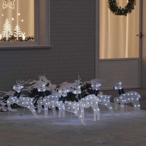 vidaXL LED irvasi 6 pcs Bijelo 45 x 19 x 65 cm tkanina Cene