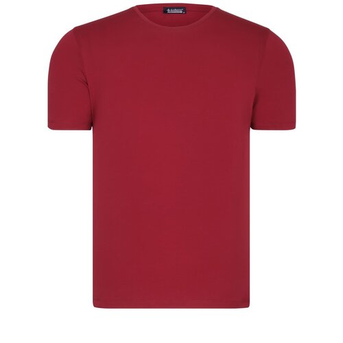 Dewberry T8569 BIKE COLLAR MEN'S T-SHIRT-PLAIN BURGUNDY Cene