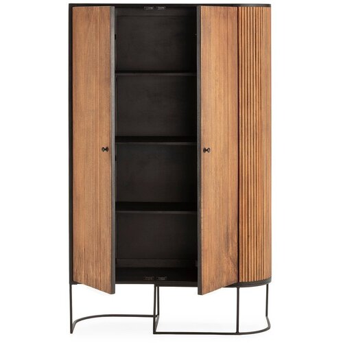 MOME Komoda iz masivnega manga v naravni barvi 100x165x40 cm Curve &amp;ndash; Slike