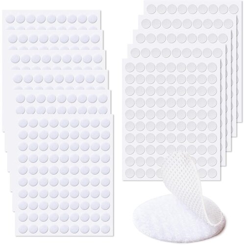 INF Komplet okroglih samolepilnih kavljev in zank White XL, (21779592) Slike