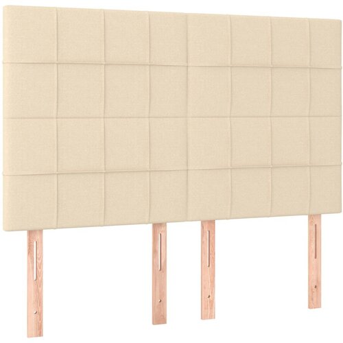  Krevet s oprugama i madracem krem 140x200 cm od tkanine Slike